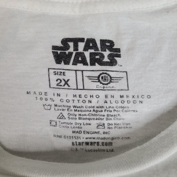 Star Wars T-Shirt Women's 2X Short Sleeve The Force Awakens 100% Cotton - Picture 4 of 11